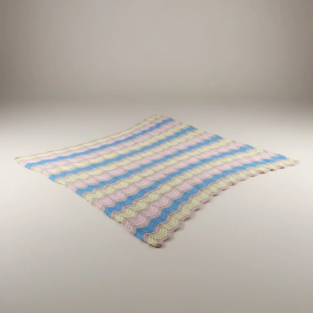 Multicolor Chevron quilted Bedspread